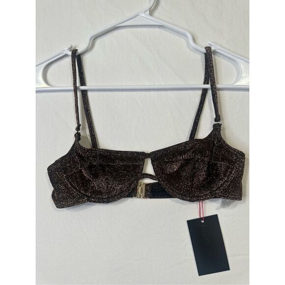 South Beach ASOS metallic bikini top, NWT, size 6 - Picture 2 of 7